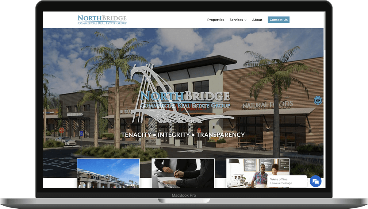 custom website design and development for Tampa area commercial real estate agent